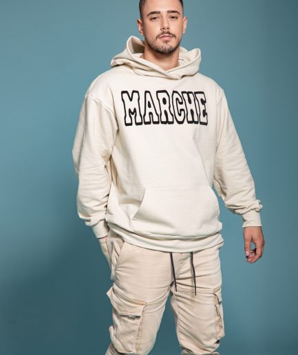 Oversized hoodie (flock printed)