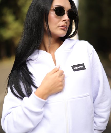 Royal White Zip Outfit