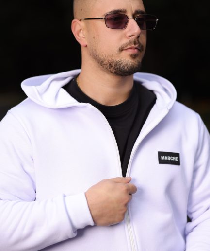 Royal White Zip Outfit