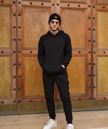 Royal Black Hoodie Outfit